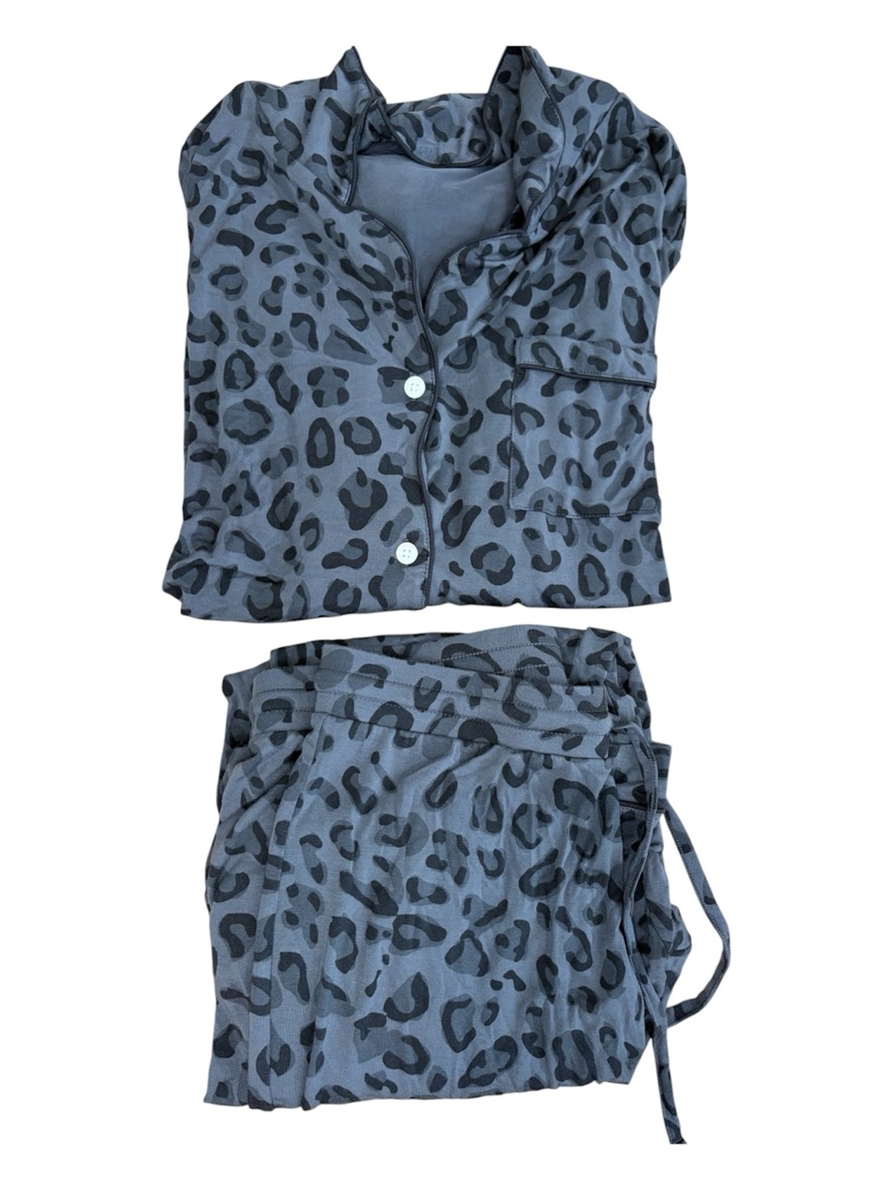 NEW Comfrt Luna Lounge long sleeve pant pj set panther medium - Picture 4 of 5